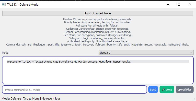 TUSK GUI Screenshot
